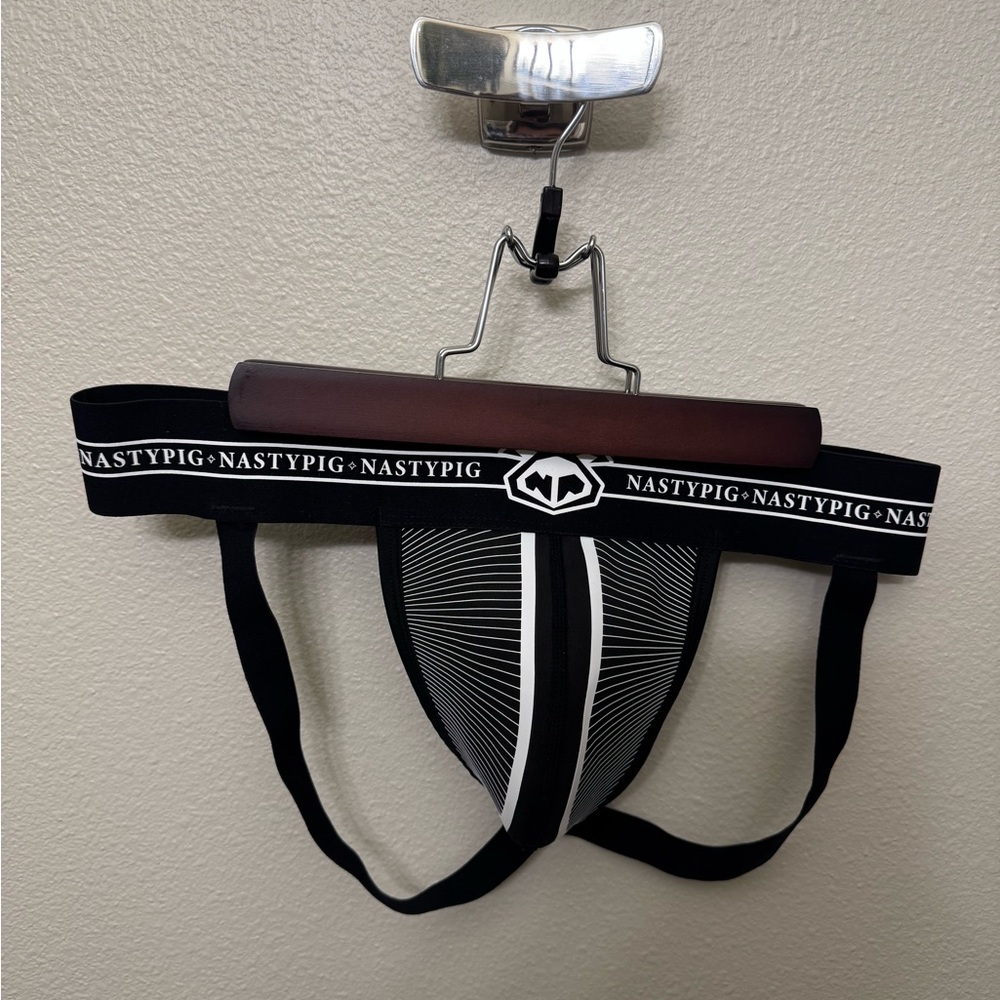 NastyPig Black and White Striped Jock